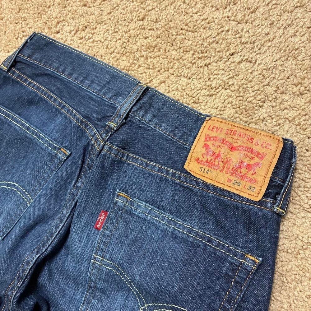 Levi's 514 Straight Fit Blue Jeans Size 29x32 Western Style